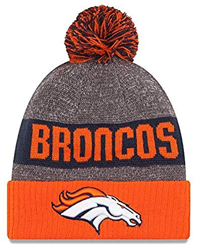image for New Era Knit Denver Broncos Gray On Field Sideline Sport Knit Winter S