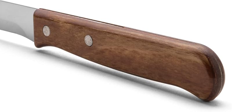 Faca de presunto arcos com lâmina de aço inoxidável 250 mm, faca afiada para corte de presunto e carne, ótimo corte preciso de presunto, cabo de madeira comprimida, série latina, cor marrom