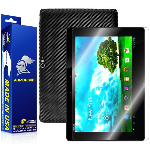 ArmorSuit MilitaryShield - Asus Transformer Pad Infinity 700 Screen Protector + Black Carbon Fiber Full Body Skin Protectorw/ Lifetime Replacements