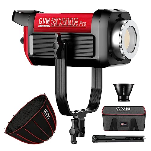 GVM 300W Bi-Color Video Lighting Kit with Softbox and Bowens CCT Stand 2700K~6800K CRI 97+ Continuous Lighting for Photography
