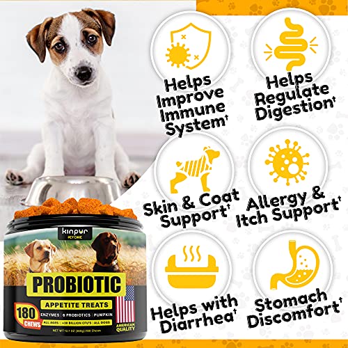 Proviable Probiotics for Dogs Chewable Digestive Enzymes for Sensitive Stomach, Gut Flora