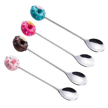 Bestonzon 4pcs Créatif En Acier Inoxydable Cuillère à