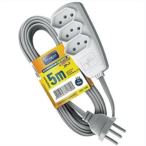 Extensão De Tomadas 2P+T Sort 5 Metros Es2ptpp5m1780 Daneva
