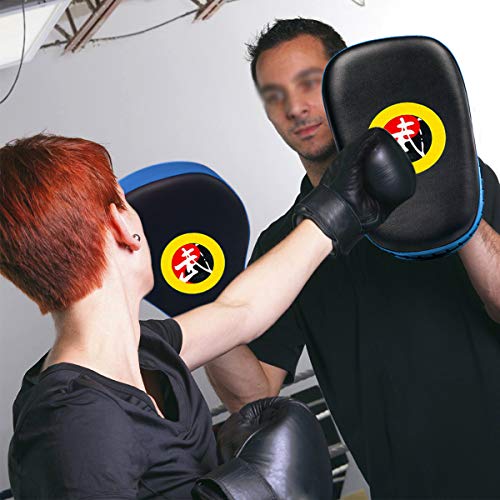 image for TLBTEK 1Pcs Blue Taekwondo Kick Pad PU Muay Thai Pads MMA Karate Kick 