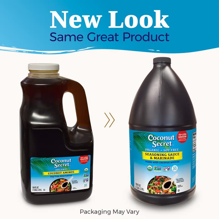 COCONUT SECRET Aminos, Low Sodium Soy Sauce Alternative & Glycemic