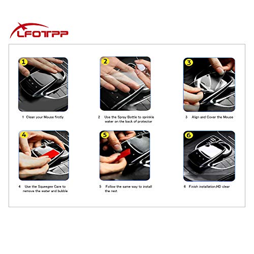 [Pack of 2] Navigation Touch Controller PET Film for Mercedes Benz COMAND Touchpad, Touch Screen Sensitive Protector Invisible Ultra HD Clear Film Anti Scratch Skin Guard - Thumbnail 6