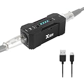 Xvive P1 Phantom Power Supply 48V/12V Switch,Up to 40 Hours of Use,Rechargeable Portable Phantom Power for Condenser/Shotgun Microphones, Mic Preamp, Recording Studios