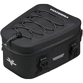 ViaTerra 100% Waterproof 6L Motorcycle Tailbag | Welded seam waterproof bag, No need for Raincover, Adjustable EBC net for smaller items, Versatile mounting on rear rack/seat