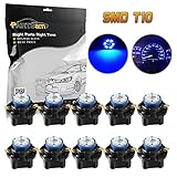 Partsam T10 194 LED Light Bulb Instrument Panel Gauge Cluster Dashboard LED Lights with 5/8