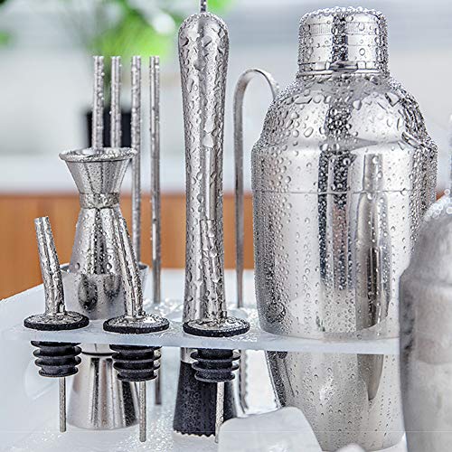 9 Stück Cocktail Set Cocktail Shaker Cocktail Mixer Geschenk Set Bar Zubehör 350 ML Cocktailshaker Edelstahl Für… – Bild 4