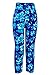 Ancia Womens Active Workout Capri Leggings Fitness Tights Pants Tracksuits Blue Snows L