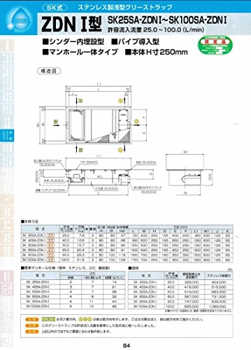 ZDNⅠ型　SK40SA-ZDNⅠ　ステンレス製蓋付 ステンレス製蓋付  B072FP3GHJ