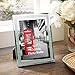 Amazing Roo 5x7 Glass Picture Frame Set of 2, Glitter Frame Made to Display 5x7 Photo for Table Top