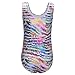 One-piece Fashion Shining Kiss Flowers Gymnastics Leotard for Little Girl (130(6-7Y), Whiteletter)