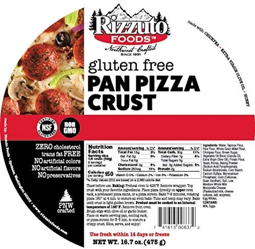Rizzuto's 12" Gluten Free Pan Pizza Crust - 3 Pack - 3 Crusts