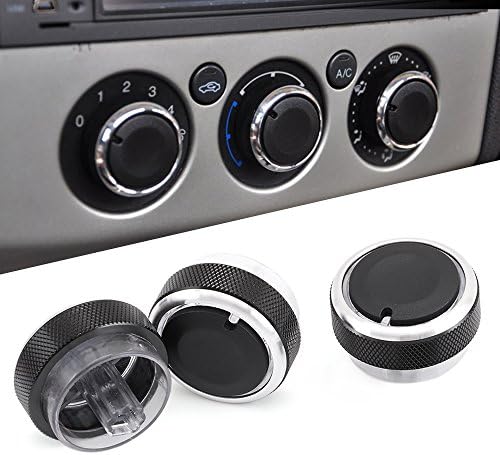 Pack of 3 Car Air Conditioning heat control Switch knob AC Knob For Ford Focus 2 MK2/Focus 3 MK3/Mondeo (Black)