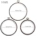 MIUSIE 3 Pcs Embroidery Hoops -Versatile Embroidery Ring Kit for Beginners or Professionals-Assorted Embroidery Hoop Frame for Hanging/Sewing/Art Craft