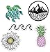 Cute Ocean Beach Vinyl Decal Sticker Pack of 5 for Laptop,Water Bottle Car and Bikes