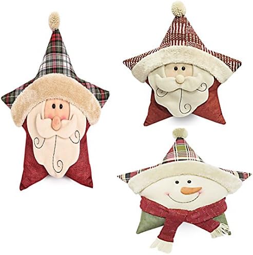 MINCHEO--Star Shape Stuffed Plush Doll Soft Pillow Toy Kids Xmas New Year Gift Present