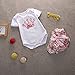 Newborn Infant Baby Girls Clothing 2pcs Party Crown Romper+Floral Pants(M(3-6months))