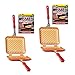 Red Copper Flipwich Non-Stick Grilled Sandwich and Panini Maker by BulbHead (2 Pack)