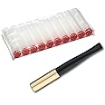 Denicotea Lucille Series Cigarette Holder w/Hands-Free Ejector + 10 Free Filters - Black & Gold - Add Style & Sophistication - Avoid Stained Fingers & Lips - Classic Look - Butt Ejector - 20252