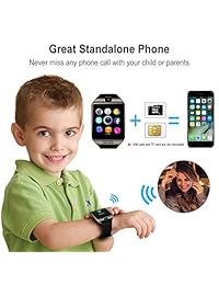 Reloj inteligente, Bluetooth Smartwatch pantalla táctil reloj de pulsera con cámara ranura para tarjeta IM, resistente al agua, reloj inteligente deportivo, rastreador de fitness, reloj de teléfono Android compatible con teléfonos Android Samsung