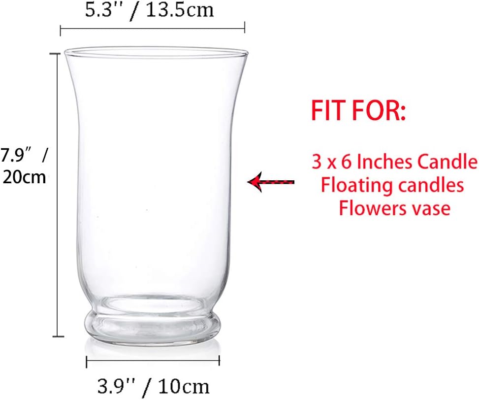 Glass Pillar Candle Holders 2 Pcs Hurricane Candle Holder for diameter 80 x 150mm Candles - Image 5