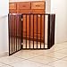 Pet Parade Folding Pet Gate, Brown, Extra Wide