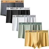 LuxeCore Men's Underwear Soft Breathable Comfort Flex Waistband Boxer Briefs Moisture Wicking Quick-Dry Underpants,5-Pack