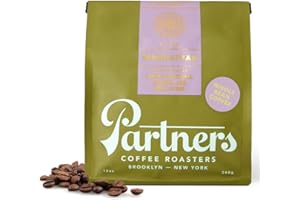 PARTNERS COFFEE ROASTERS - Whole Bean Coffee (Manhattan - Dark Roast) 12oz - Rich, Deep, & Flavorful Omniroast - Baker's Chocolate, Caramel, Maple Syrup - Coffee Beans - Roasted in New York City