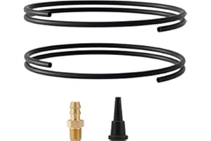 Watflow Natural Gas or LP Gas Manifold Pressure Test Accessories Kit, 40" Rubber Hose, 1/8" NPT Male Brass Fitting for Replacement(2pcs)