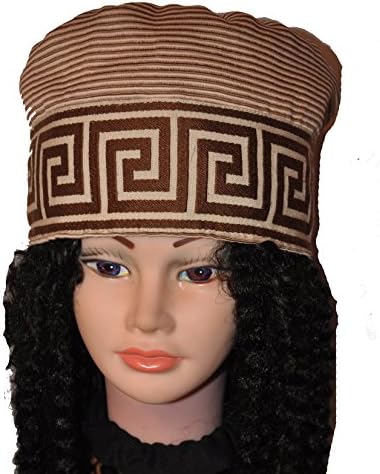 Hat/Cap For Locs, Braids and Twists - Tan and Brown