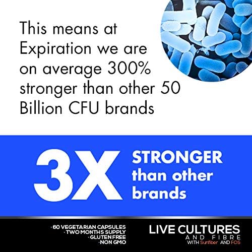 50 Billion CFU Intelligent Labs Probiotics and Fibre, No Refrigeration Needed, with Partially hydrolyzed guar Gum & Fos - Image 5