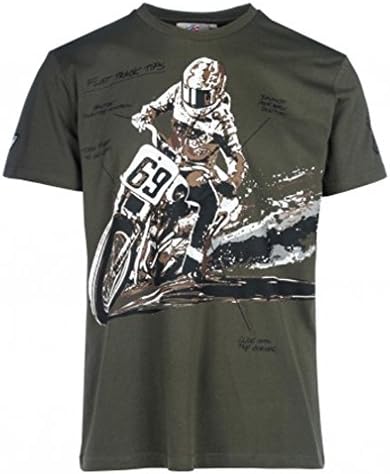 Nicky Hayden 69 Moto GP Military Green Bike Flat Track T-Shirt Official 2018