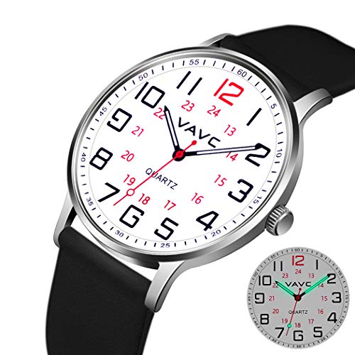 VAVC Nurse Watch for Medical Professionals with Second Hand and 24 Hour