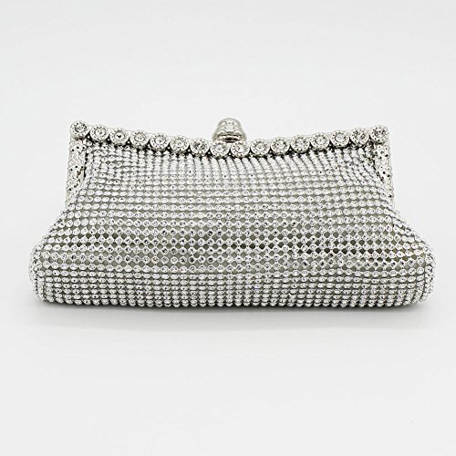 Kingluck the Rhinestone Diamond Wedding Special Occasion Evening Handbags/clutchs (silver)