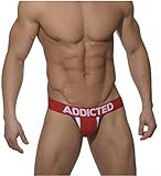 R LivE Men's See Through Jockstrap Thongs - Medium - Red