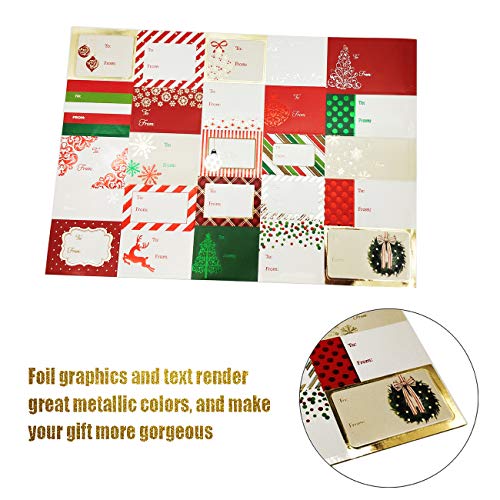 Christmas Sticker Labels,Self Adhesive Gift Stickers Holiday Gift Name Decals for Present/Wrapping Paper Decorations (100 Count) - Thumbnail 4
