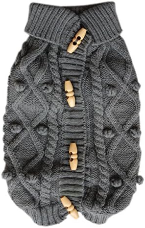 SYW Pets Buckle Sweater for Puppy Dogs Winter Apparel