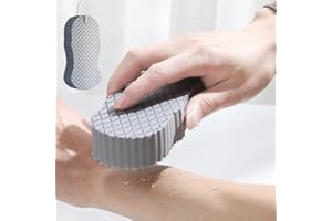 Magic Exfoliating Bath Sponge with Hanging Hole Design, 3D Reusable Super Soft Exfoliating Bath Sponge for Gentle Exfoliation
