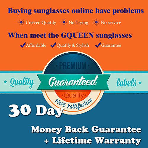 GQUEEN Clubmaster Horn Rimmed Half Frame Polarized Sunglasses GQO6