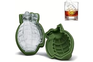 Grenade Ice Mold Grenade Chocolate Cake Mold Grenade Shaped Silicone Mold, for Whiskey Cocktail, Ideal for Baking