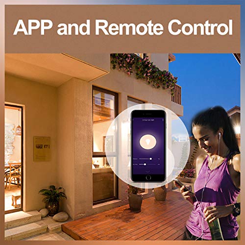 OHLUX Smart WiFi LED Candelabra Bulbs E12 Base 5W 450 Lumens for