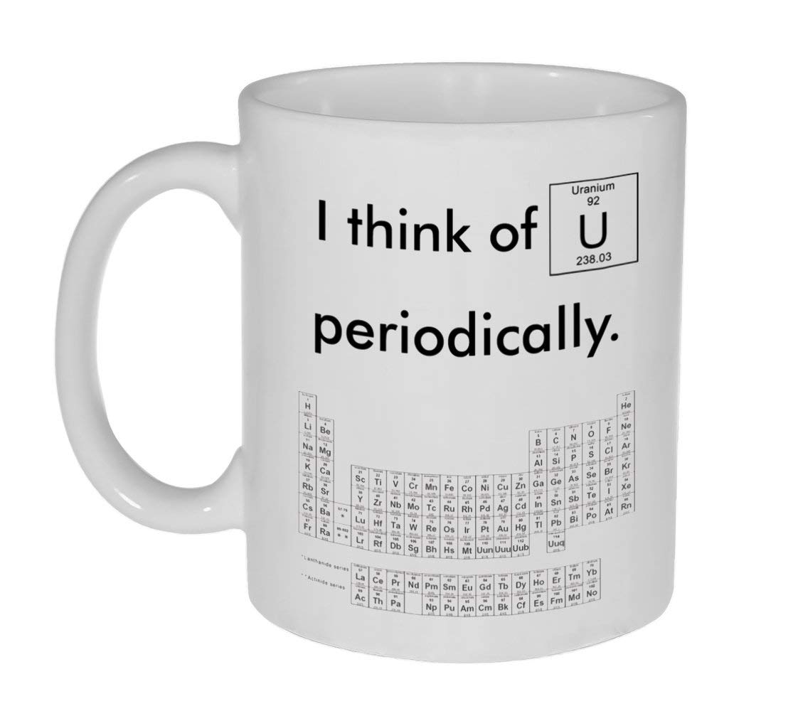 Amazon Com I Think Of You Periodically Funny Coffee Or Tea Mug Handmade