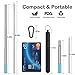 Metal Reusable Straws - Comvin Collapsible Stainless Steel Telescopic Portable Drinking Travel Straw with Aluminum Case and Washing Brush for Cold or Hot Drinks, 2 Pack Black/Silver