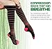 BAMS Premium Bamboo Womens and Mens Compression Socks - Antibacterial 20-30 mmHg Graduated Knee-High Sock with Hypoallergenic Odor-Kill Technology for Running, Sports, Travel, Maternity (1 Pair)