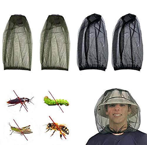 JINXM 4 Pack Insect Head Net Mosquito Head Net Protect From Mosquito Insect Bug