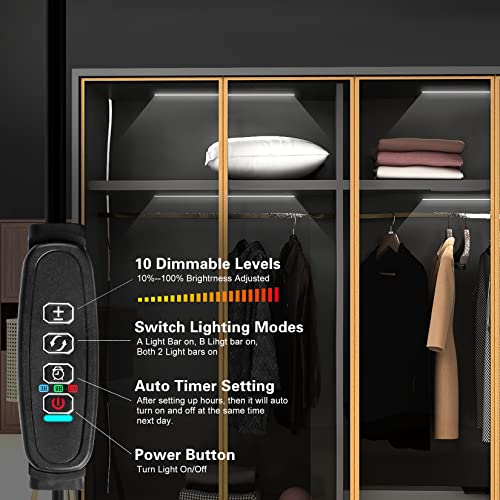 Under Cabinet Lights,USB Plug Closet Lights,Dimming Timing,2pcs 12Inch USB Led Light Bar,Under Counter Lights for Kitchen,Under Cabinet Lighting,Shelf,Cupboard,Wardrobe Light