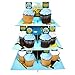 School Bus Cupcake Stand & Pick Kit, School Bus Party Supplies, School Bus Decorations, Birthdays, Cake Decorations, Kids Birthdays, 3 Tier Cardboard